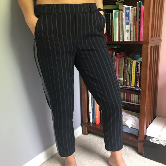 Zara Pants - Zara tapered striped blue pants